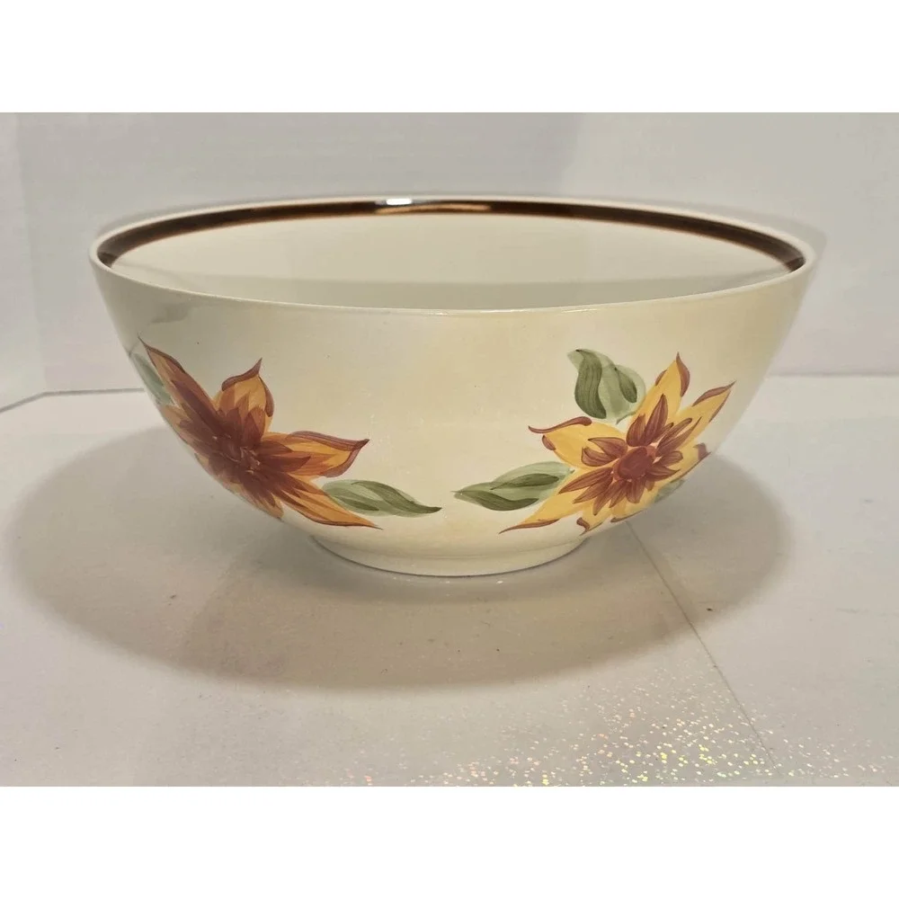 🌻 April Cornell Floral Ceramic‎ Bowl 10